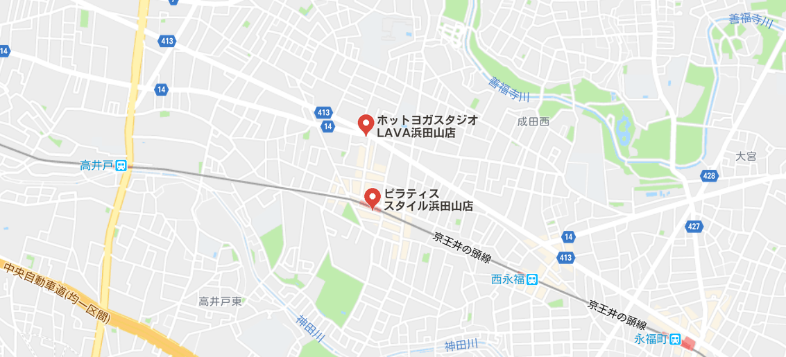 ヨガ浜田山のマップ検索