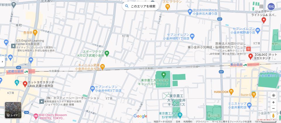 東小金井・武蔵小金井マップ